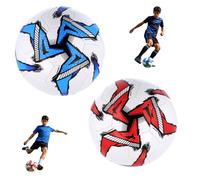 SRV Hub 2 Pack Size 5 Footballs, 32 Panel Soccer Ball Bundle, Ready to Play, Football Training Equipment for Coaching, School PE & Outdoor Games, White & Red & White & Blue