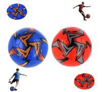 SRV Hub 2 Pack Size 5 Footballs Red & Blue, 32 Panel Soccer Ball Bundle, Shipped Deflated, Outdoor Training Football Set, Match Practice Ball for Garden, School, PE & Recreational Games