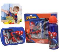 SRV Hub 2Pcs Marvel Spiderman Kids Lunch Box & Water Bottle Set - 500ml BPA-Free Sports Bottle, Insulated Sandwich Lunchbox for School, Travel & Picnics - Boys Gift for 3+ Years (Summer Collection)