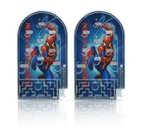 SRV Hub 2Pcs Spiderman Pinball Machine, 16cm Handheld Travel Games, Party Bag Fillers & Kids Birthday Gifts for Ages 4+