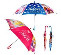 SRV Hub 2Pcs Windproof Umbrella for Kids, Disney Princess 70cm Polyester Canopy & Disney Frozen Compact Umbrella, Waterproof Lightweight UV Protection Girls Age 3-7
