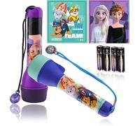 SRV Hub 2X Colorful Children's Flashlights, Plastic Frozen and Paw Patrol Bright Hand Flashlight, Lightweight LED Torch for Power Cut, Camping, Christmas, Size -16cm | Luminous Range: 3.5 Meter