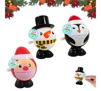 SRV Hub 3Pcs Christmas Wind-Up Toy - Delightful and Entertaining Stocking Stuffer Promises Hours Holiday Fun for Kids and Adults Size-6.5cm