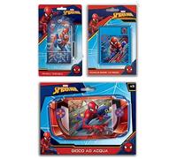 SRV Hub 3pk Spiderman Pocket Money Toys - Pinball Handheld Game, Rotating Puzzle Toy & Water Ring Toss Game, Travel Kids Party Bag Fillers, Birthday Favors & Fun Toys for Boys Girls