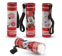 SRV Hub 4Pcs Minnie Mouse Red Super Bright Torch, 8.7cm LED Aluminium Flashlight, Reusable Night Light for Girls Kids Christmas Birthday Gifts Travel Camping Hiking Outdoor 3+ Years
