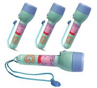 SRV Hub 4Pcs Peppa PlG LED Big Torch, Kids Night Light Torches LED Super Bright for Xmas, Birthday and Thanksgiving Gifts- Plastic Flashlight Toy Gift for Kids 3+ Years Size-16cm