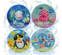 SRV Hub 4Pcs Splash Water Skimmer Flying Discs Kids, Soft Foam Flying Disc Frisbee, Water Throwing Disc, Outdoor Sports Fun Play Floating Water Toys for Kids and Adults 18cm