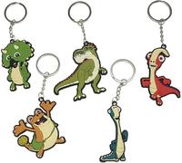SRV Hub 5PCS Dinosaur Keychains Set - Colorful Gigantosaurus Characters (Giganto, Rocky, Mazu, Tiny & Bill) - Perfect Party Favors, Gifts & Stocking Stuffers for Kids