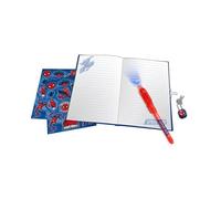 SRV Hub 5Pcs Set Spiderman Secret Diary with Magic Pen and UV Light, Invisible Ink Journal Notebook for Boys, Writing Diary with Stickers, Lined Pages and Hard Cover, Stationery Gift for Drawing