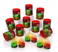 SRV Hub Dinosaur Slinky Toys for Kids,10Pcs Allosaurus Spring Coil Toy Set, Mini Plastic Walking Spring, Party Bag Fillers, Birthday Party Favours, Stocking Fillers, Classroom Rewards, Novelty Gifts