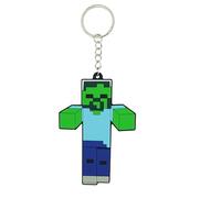 SRV Hub Durable PVC Minecraft Zombie Character Kids Keyring, Action Figure Key Holder, Return Christmas Gifts for Birthday Party kids, Soft Keychain, Party Bag Toys Bike Key Ring Size 15cm