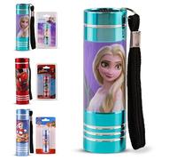 SRV Hub® Flashlight, 9 LED With Colors Mini Torch for Kids Featuring TV Characters for Boys 3+ Years - Spiderman Light Blue