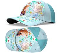 SRV Hub Frozen Girls Baseball Cap, Light Green Cotton Closure for Women Classic Adjustable Planit Hat Outdoor Baseball Caps Sports Hat Caps for Women 3+ Years, Any Hot Summer Day