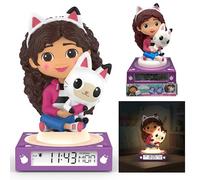 SRV Hub Gabbys Dollhouse 3D Night Light Lamp 23cm - LED Digital Alarm Clock Lamp, 3D Bedside Desk Lamp, Bedside Light for Childrens Room, Xmas Gifts for Kids 3+