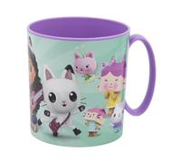 SRV Hub Gabby's Dollhouse Plastic Cup with Handle 390ML, BPA Free Microwave Safe Mug for Girls, Dishwasher Safe Reusable Drinking Mug for Home School Travel