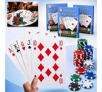 SRV Hub Gigantic Playing Cards & Chips - Extra A4 Large 28cm, 3Pk Full Deck Oversized for Games, Super Jumbo Playing Cards, Party Games & Casino Party Decoration