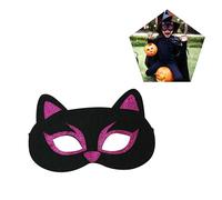 SRV Hub Halloween Face Masks Decoration - 18 x 14 cm| Skeleton Witch Black Cat Pumpkin Felt Masks with Elastic Rope Theme Cosplay Party Supplies 4+Y