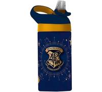SRV Hub Harry Potter Kids Water Bottle - 470ml Reusable BPA-Free Plastic Sports Bottle with Flip-Up Straw & Carry Handle - Leakproof Drink Bottle for School, Travel & Outdoor Use - Ages 3+ (Blue)