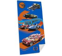 SRV Hub Hot Wheels Kids Cotton Towel - 140 x 70 cm Super Soft and Fast Drying Beach/Bath Towel - Car Racing Design for Boys - Lightweight, Travel-Friendly, Machine Washable