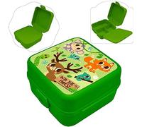 SRV Hub Into The Forest Lunch Box with 3 Compartments,Snack Box for Kids Sandwich Box Safe Box with Fun for School Going Kids Size-14cm Ages 3+ Years