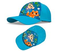 SRV Hub Jungle Kids Baseball Cap for Boys Girls 3-6 Years - Adjustable Toddler Sun Hat with Strap, Animal Print Cartoon Cap for Outdoor UV Protection - Blue Summer Hat for Children