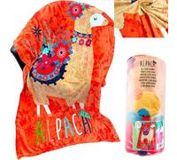 SRV Hub Kids Disney Character Alpaca Print Fleece Throw Blanket, 150×100 cm, Super Soft Warm Polar Fleece, Lightweight, Anti-Pilling, Sofa/Bed/Travel Winter Blanket for Girls 3+ Years