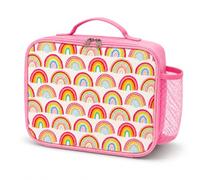 SRV Hub Kids Rainbow Lunch Bag for Girls - Insulated Bag for Lunchbox with Bottle Holder, Easy Carry Handle, Back to School Reusable Food Storage Bag for Travel Picnic - 25cm