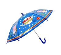 SRV Hub Kids Umbrella - Snowy Season Fun George Design, Windproof & Water-Resistant, Lightweight Stick with Child-Friendly Handle, Durable Polyester PVC, Ages 3-7