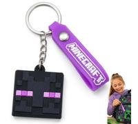 SRV Hub Licensed Minecraft Keychain - Soft PVC Charm 2D Keyrings for Kids, Cute Backpack Pendant, Gamer Accessories, Party Favors, Birthday Gifts for Boys & Girls