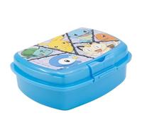 SRV Hub Lunch Box for Kids Pokémon Plastic Lunchbox with Click Lock Leak Proof Snack Boxes Toddlers Reusable Food Storage Container Safe Airtight Fridge/Freezer Sandwich - 18cm