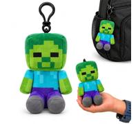 SRV Hub Minecraft Plush Keyring - 3D Soft Character Clip On Keychain, Carabiner Bag Charm for Backpack, School Accessories, Gaming Collectable Gift for Kids