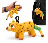 SRV Hub Minecraft Plush Keyring - 3D Soft Character Clip On Keychain, Carabiner Bag Charm for Backpack, School Accessories, Gaming Collectable Gift for Kids