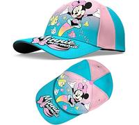 SRV Hub Minnie Mouse Base Ball Cap | Turquoise | Kids Girls Cotton Hat, Adjustable Pre Curved Outdoor Sports Camping Summer Sun Hat 3+ Years