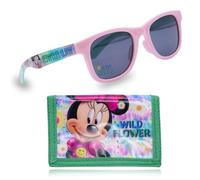 SRV Hub Minnie Mouse Character Sports Sunglasses with Wallet Set for Kids, UV400 Sunglasses and Stylish Wallet, Summer Gift for Teenagers 3+ Years