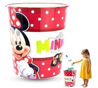 SRV Hub Minnie Mouse Dustbin for Kids 7L - Childrens Waste Bucket Paper Bin Basket, Open-Top Study Desk Dustbins, Kids Bedroom Dustbin, Disney Plastic Dustbins 22cm