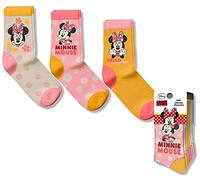 SRV Hub Minnie Mouse Socks Pack of 3 Girls Slipper Socks, Kids Socks and Toddlers Socks Seamless Toe Boys School Socks Gift Set (UK 12-2/ EU 31-34)