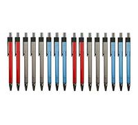 SRV Hub Multi-colour Retractable Ballpoint Pens (Medium Point) for Office School Stationery | Smooth Writing for Kids and Adults Writing Journaling Taking Notes (2x 8Pcs Push Top Jet Pens)