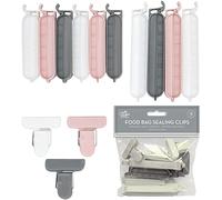 SRV Hub® Pack of 13 Food Bags Sealing Clips, Freezer Crisps Sealers in Light Colours, Rustproof Reusable Bag Clips for Snack, Perfect for Keeping The Food Fresh and Safe