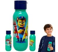 SRV Hub Paw Patrol Chase 500ml Kids Water Bottle Antibacterial BPA Free Reusable Plastic School Drinks Bottle for Boys Travel Sports Everyday Use