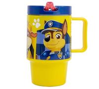 SRV Hub Paw Patrol Water Bottle/Mug for Boys 530ml | Leakproof Rescue PUPS | Yellow Kids Drinking Cup with Flip Spout & Screw Lid | Durable BPA-Free Plastic | Ideal Xmas Gift for Toddlers 4+