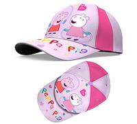 SRV Hub Peppa Pig Girls Baseball Cap, Adjustable Cotton Sun Hat for Children, Light Purple One Size Kids Hat for Camping, Sports and Summer Accessories 3+ Years