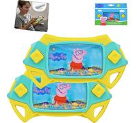 SRV Hub Peppa Pig Handheld Water Game 2 Pack, Kids Water Ring Toss Game Travel Toy, Portable Mess Free BPA Free Educational Water Toy for Boys Girls Age 3+, Indoor Outdoor Quiet Play - 17cm