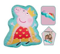 SRV Hub Queen Peppa Pig Kids Cushion Pillow - Ultra Soft Plush Cartoon Shaped Pillow for Kids Bedroom, Nursery, Sofa Decor & Travel Cushion (35x30x5 cm)