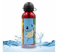 SRV Hub Red Pokemon Kids Aluminium Water Bottle | 500ml Leakproof & Lightweight Drinking Bottle for School, Sports & Travel