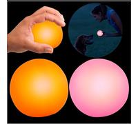 SRV Hub Set of 2 Glow in the Dark Spiky Dog Balls - Pink & Orange Sensory Fetch Toys, 6.5cm Non-Toxic Durable PVC Balls for Night Play, Interactive Outdoor Exercise & Dental Health Chew Toys for Dogs