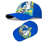 SRV Hub Sonic The Hedgehog Kids Baseball Cap for Boys 3-6 Years - Blue Cartoon Toddler Hat with Adjustable Strap - Summer Sun Hat for Outdoor UV Protection & Everyday Wear