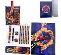 SRV Hub Spiderman 12 Piece Bumper Stationery Set with Reusable Bag - Kids School Supplies Bundle, Superhero Pencil Set, Back to School Essentials, Homework Writing Tools, Classroom Accessories 3+