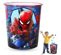SRV Hub Spiderman Dustbin for Kids 7L - Plastic Small Waste Bin, Kids Bedroom Dustbins, Childrens Waste Bucket Paper Bin Basket for Playing Room, Open-Top Dustbins 22cm