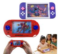 SRV Hub Spiderman & Stitch Water Ring Game 2Pcs for Kids 3+, Licensed Handheld Travel Toy Set, Retro Push-Button Sensory Play, Quiet Screen-Free Party Bag Filler