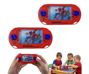 SRV Hub Spiderman Water Ring Game 2Pcs for Kids 3+, Portable Handheld Travel Toy, Retro Push-Button Interactive Sensory Game, Party Bag Filler, Screen-Free Fun - 15cm